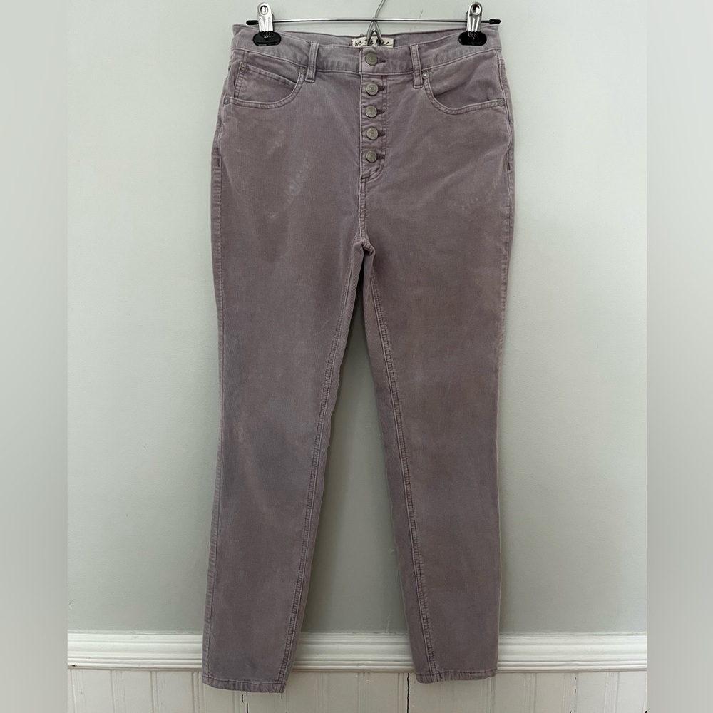 We The Free Lilac Sun Chaser Corduroy Skinny Pants, Size 28